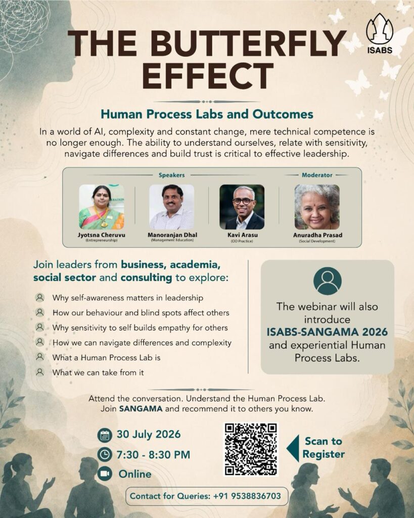 ISABS Butterfly Effect flyer on human process labs, 30 July 2026 webinar